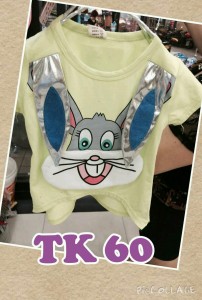 TK60, Tshirt Spandex Rabbit, Seri4, L-XXXL, 1-4Y, Pink, Hijau Daun, Hijau Stabillo, @35rb