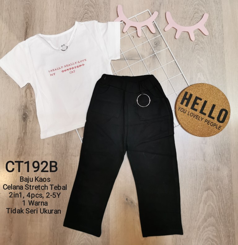 CT192B-Baju Kaos Celana Stretch Tebal (2in1)-Seri 4