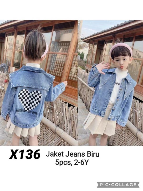 X136 Jaket Jeans Biru Seri 5 Uk. 2 6th @79rb winkionline