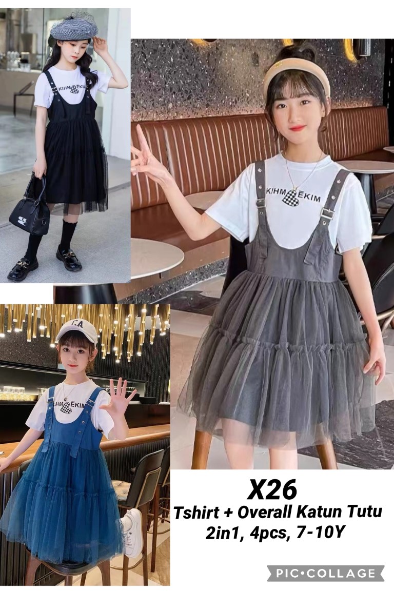 X26-Baju Overall Katun (2in1)-Seri 4