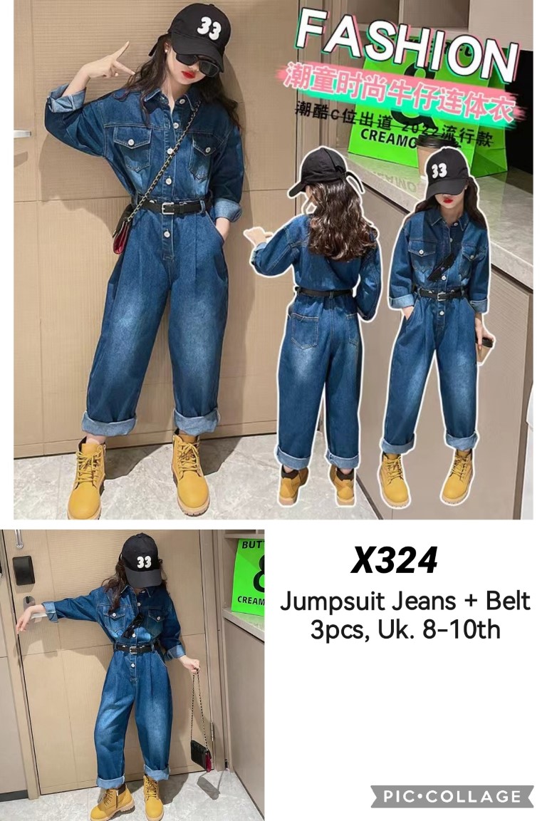 X324-Jumpsuit Jeans Belt-Seri 3