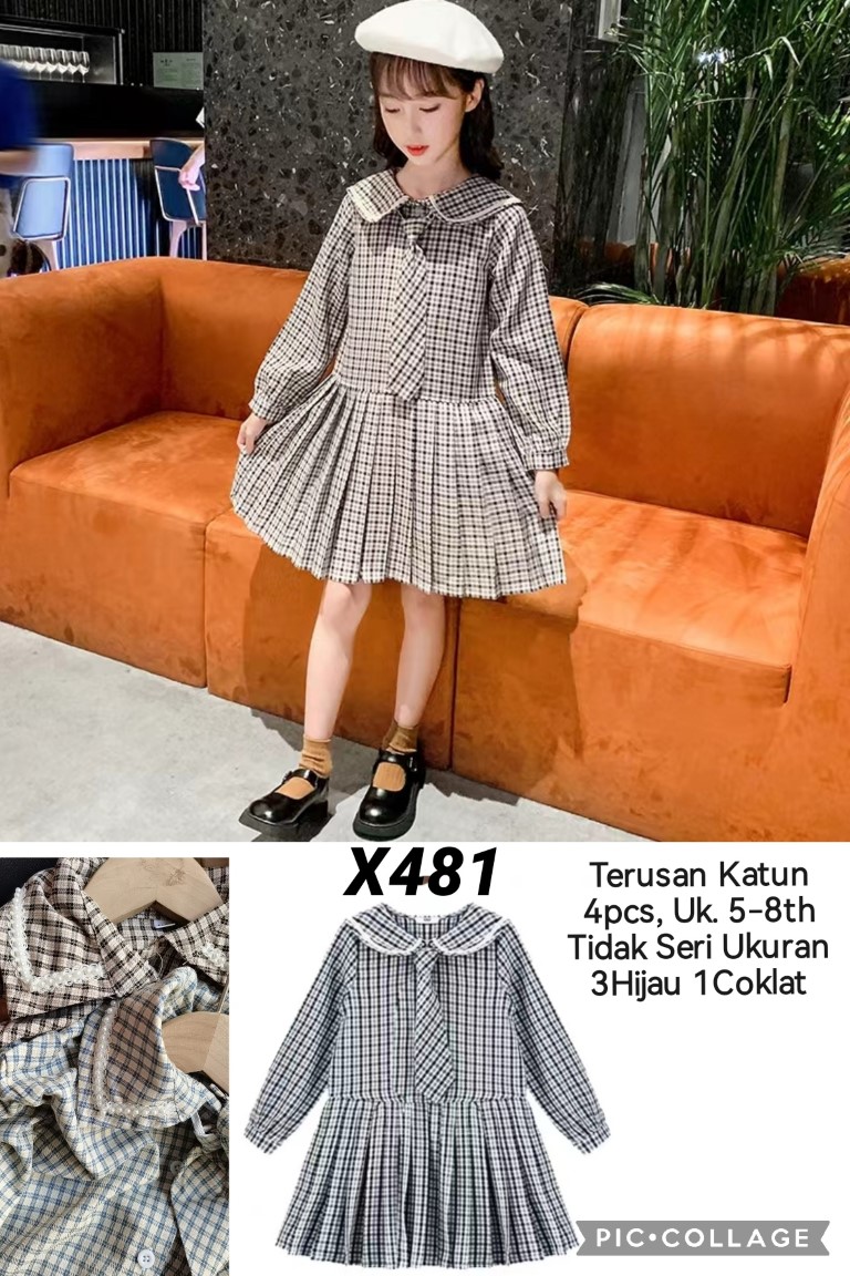 X481-Dress Katun Dasi-Seri 4