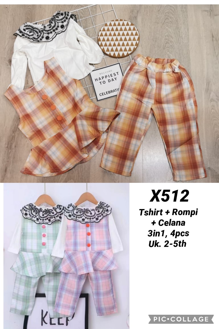 X512-Baju Rompi Celana (3in1)-Seri 4