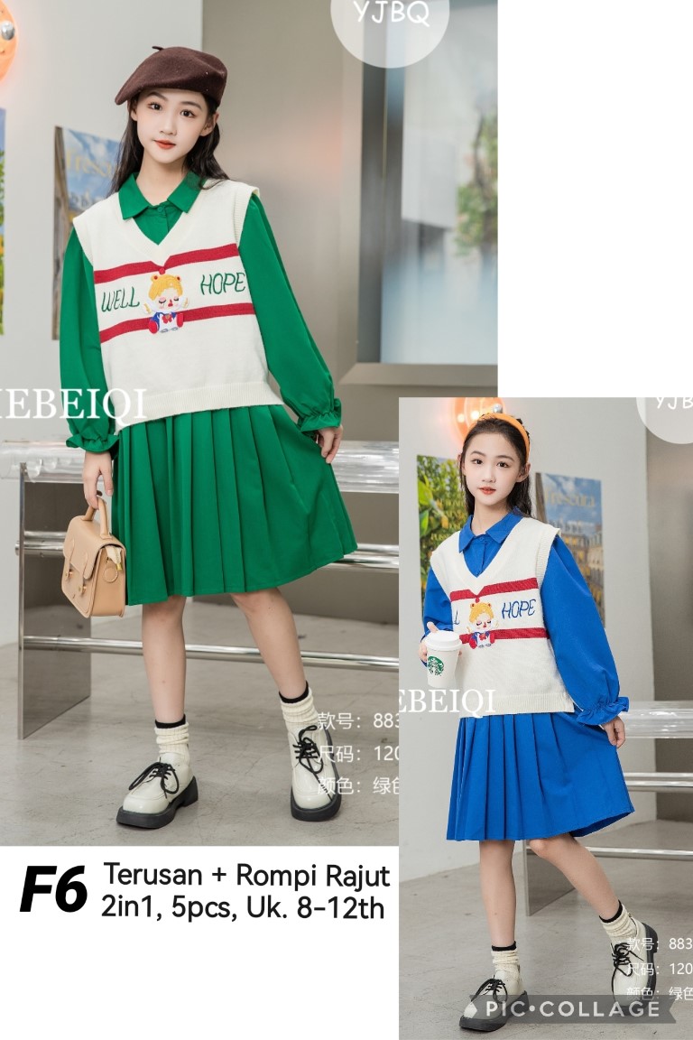 F6-Dress Rompi Rajut BIG (2in1)-Seri 5
