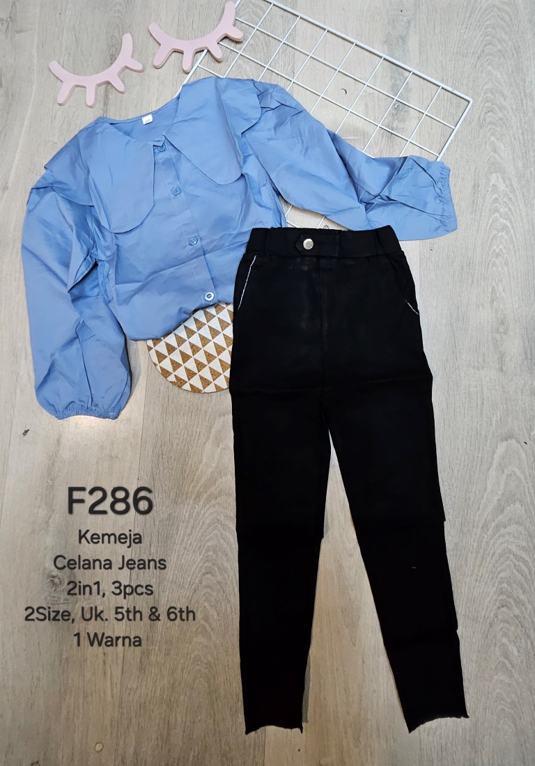 F286-Kemeja Celana Jeans (2in1)-Seri 3