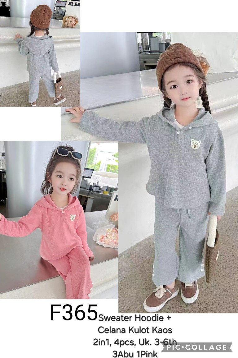 F365-Sweater Hoodie Celana Kulot Kaos (2in1)-Seri 4