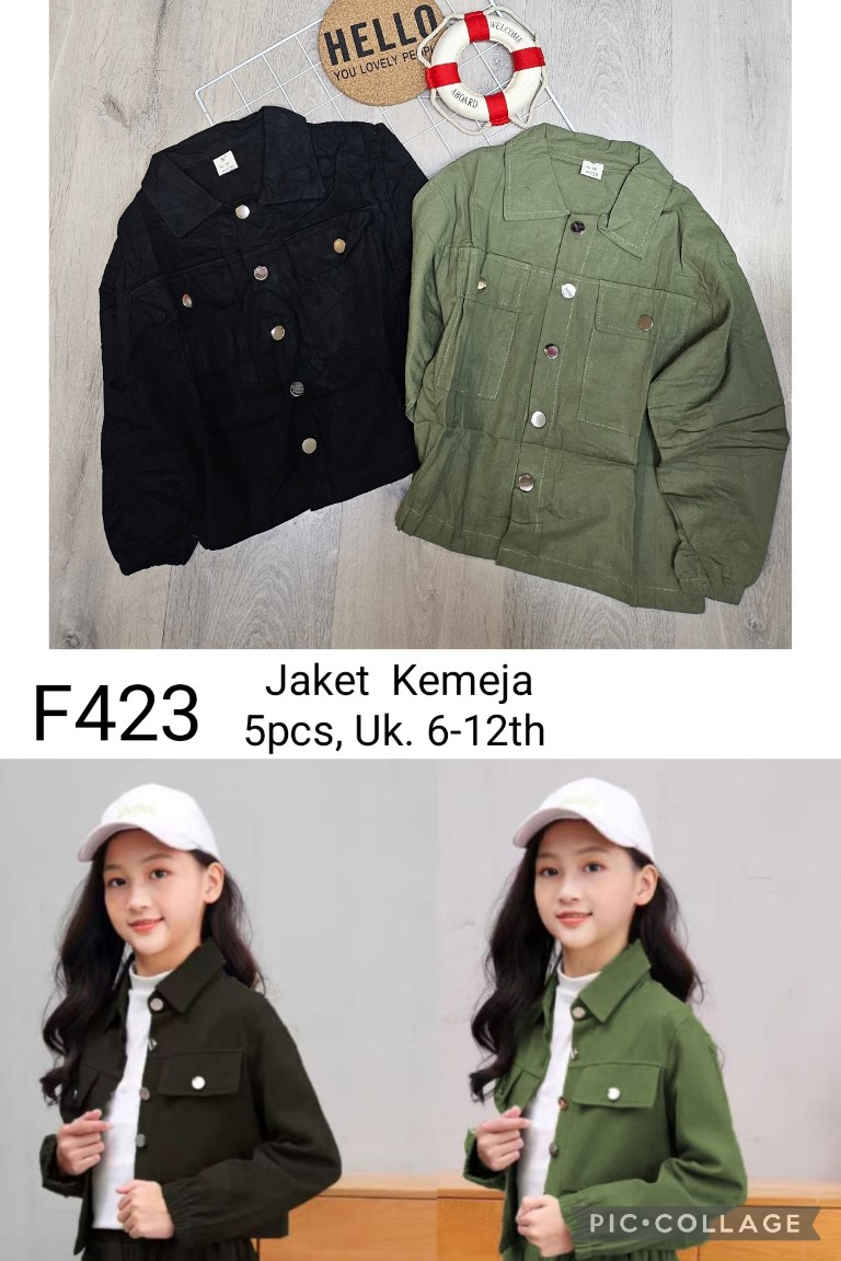 F423-Jaket Kemeja Kanvas-Seri 5