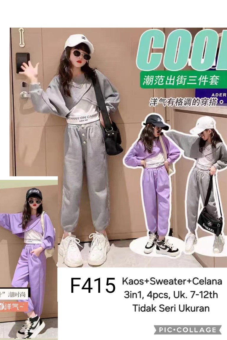 F415-Baju Sweater Celana (3in1)-Seri 4