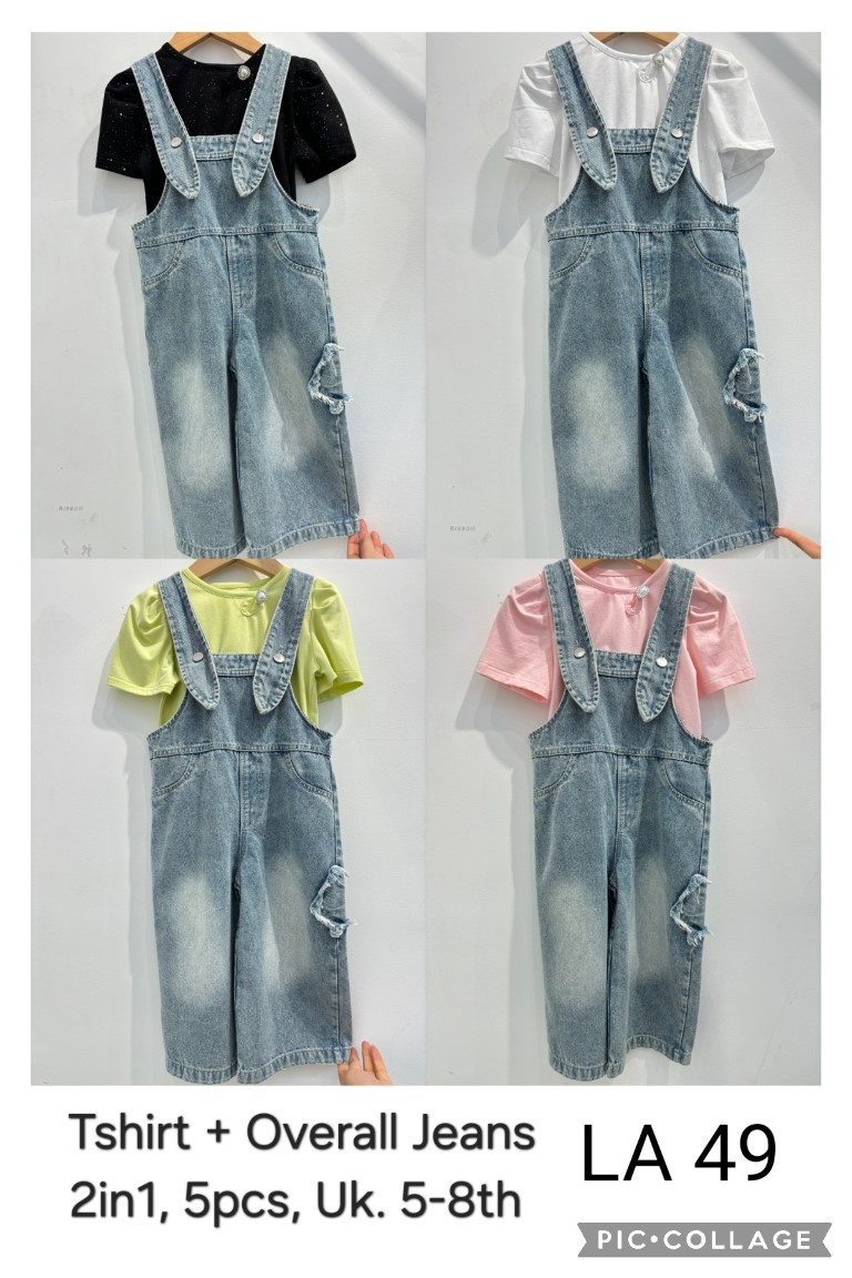 LA49-Baju Overall Celana Jeans (2in1)-Seri 5
