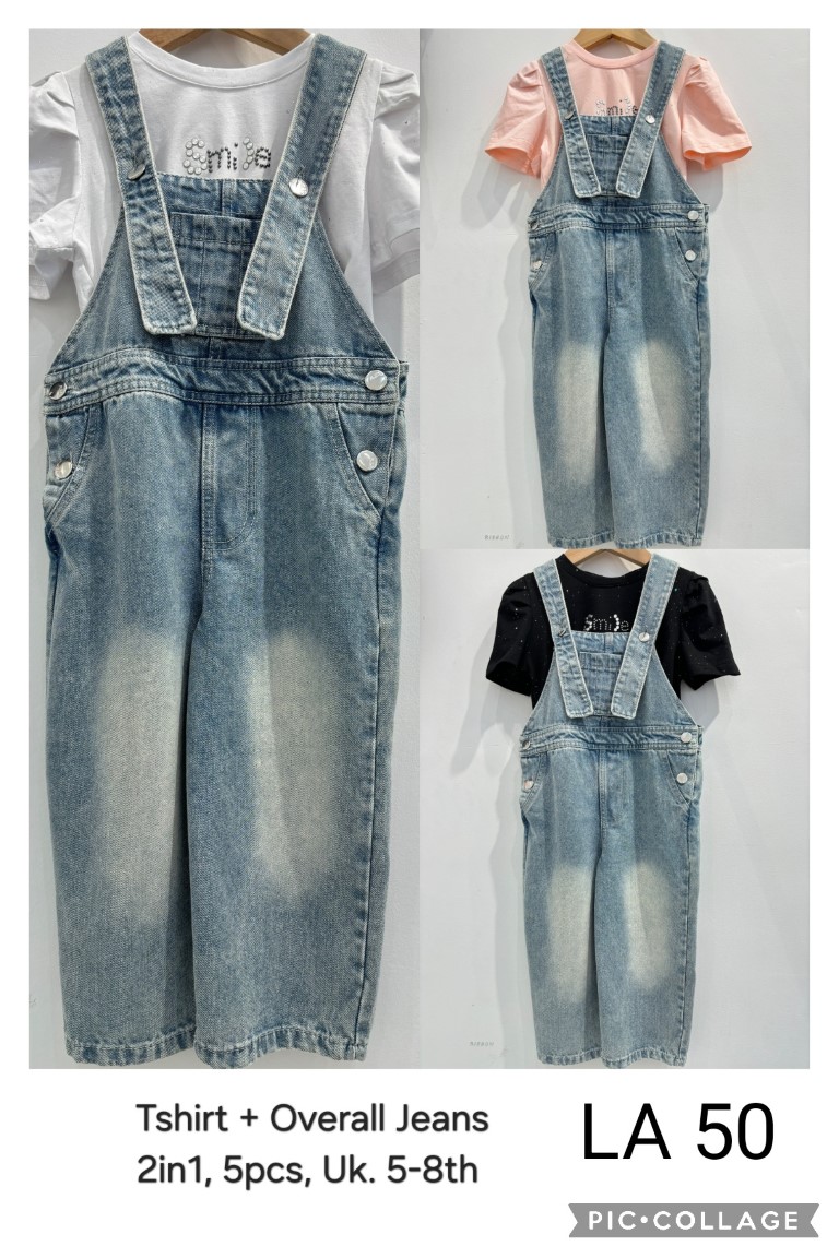 LA50-Baju Overall Celana Jeans (2in1)-Seri 5