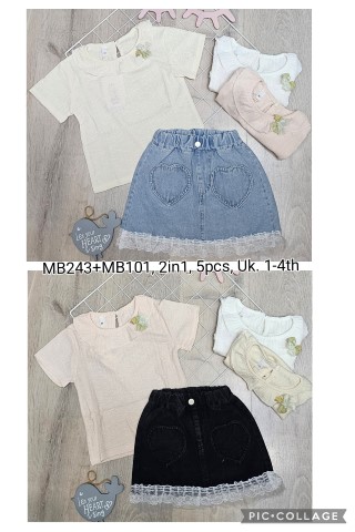MB243MB101-Baju Rok Jeans (2in1)-Seri 5