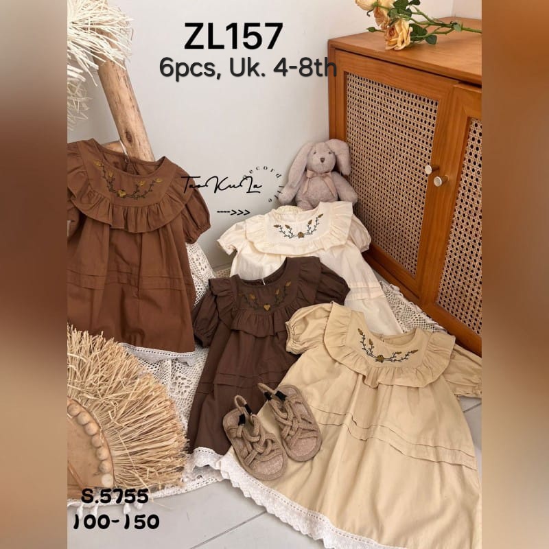 ZL157-Dress Katun Linen-Seri 6