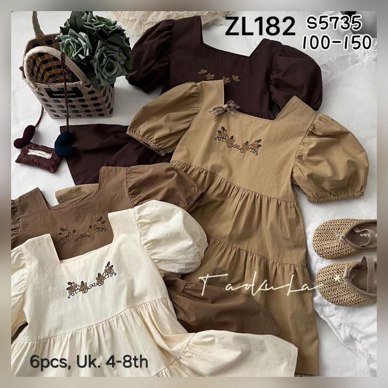 ZL182-Dress Katun Linen-Seri 6