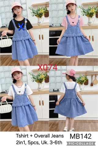 MB142-Baju Overall Jeans (2in1)-Seri 5