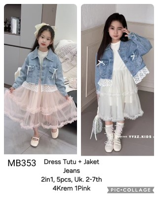 MB353-Dress Tutu Jaket Jeans (2in1)-Seri 5