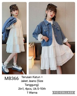 MB366-Dress Tutu Jaket Jeans (2in1)-Seri 4
