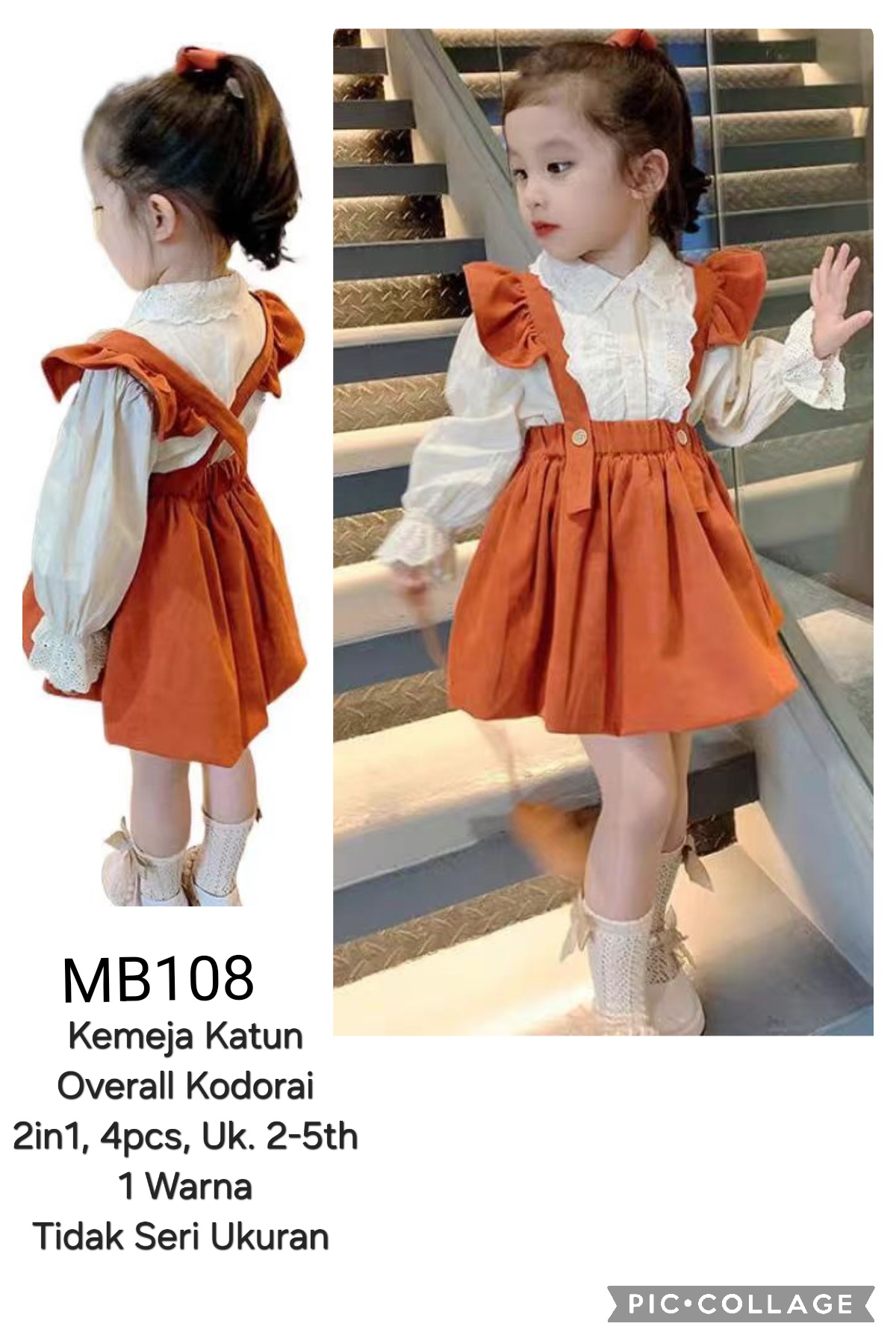 MB108-Kemeja Katun Overall Kodorai (2in1)-Seri 4
