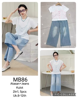 MB86-Baju Celana Jeans Kulot (2in1)-Seri 5