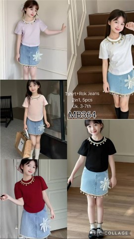 MB364-Baju Rok Jeans (2in1)-Seri 5