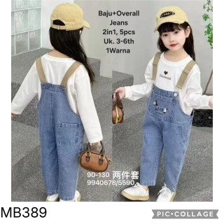 MB389-Baju Overall Jeans (2in1)-Seri 5