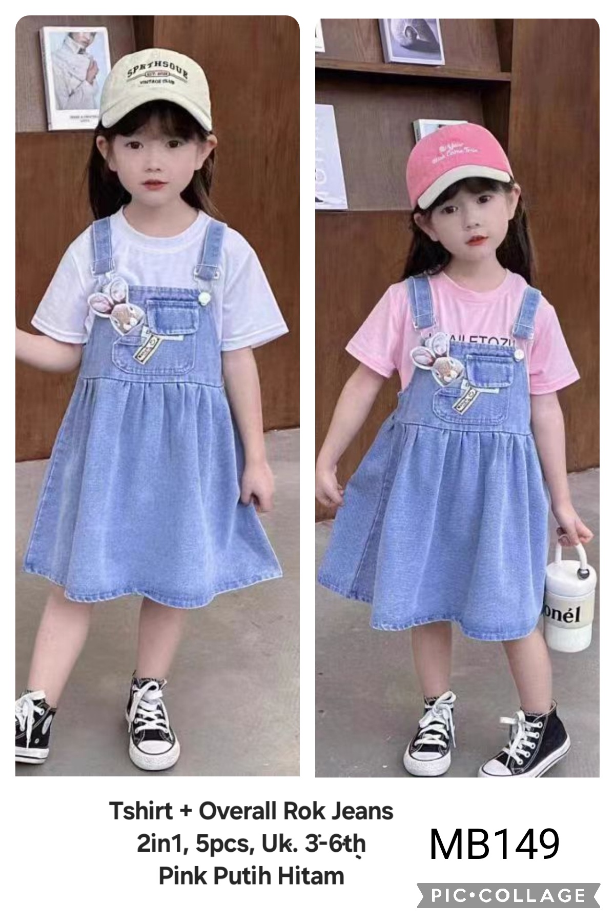 MB149-Baju Overall Rok Jeans (2in1)-Seri 5