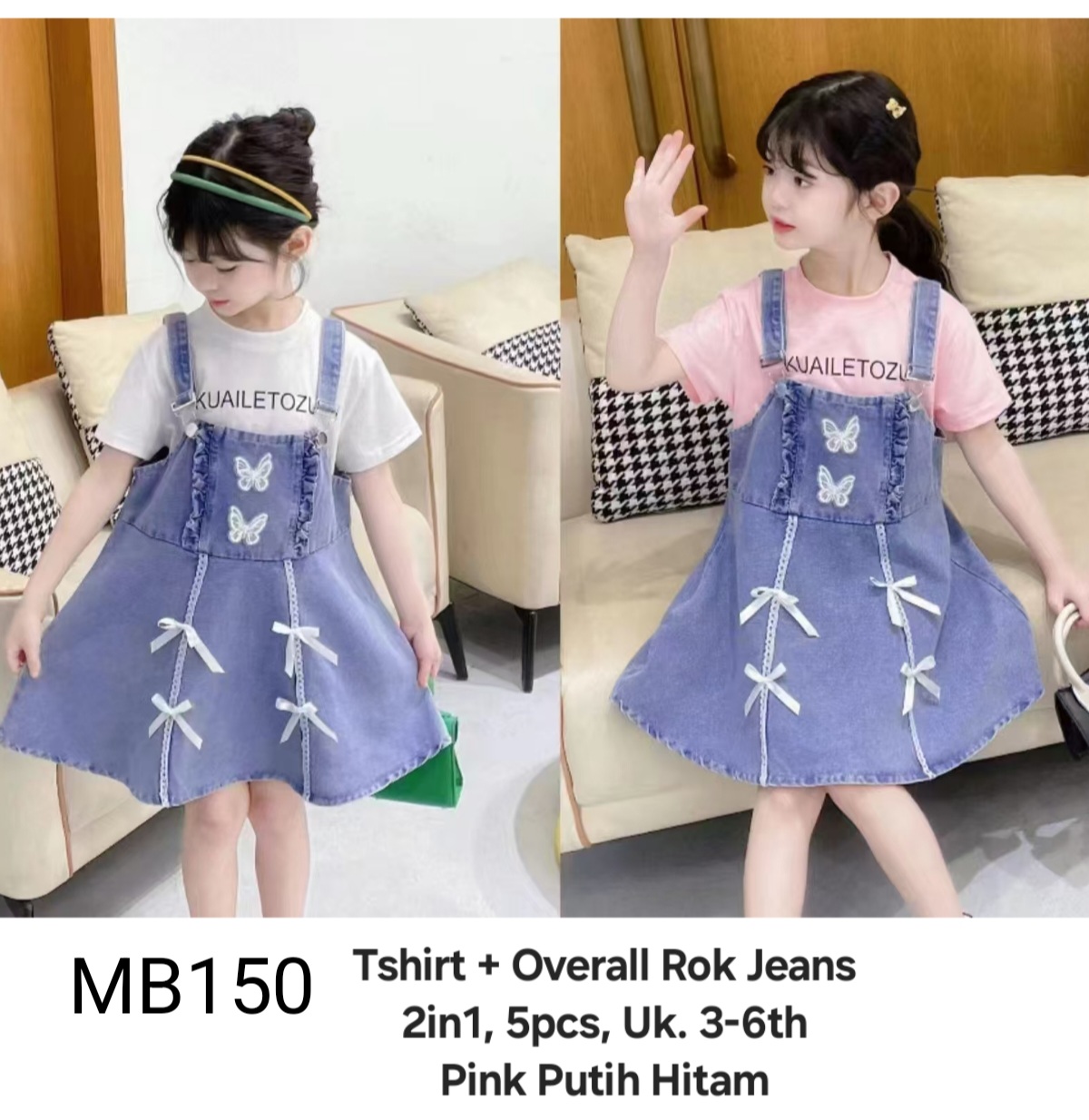 MB150-Baju Overall Rok Jeans (2in1)-Seri 5