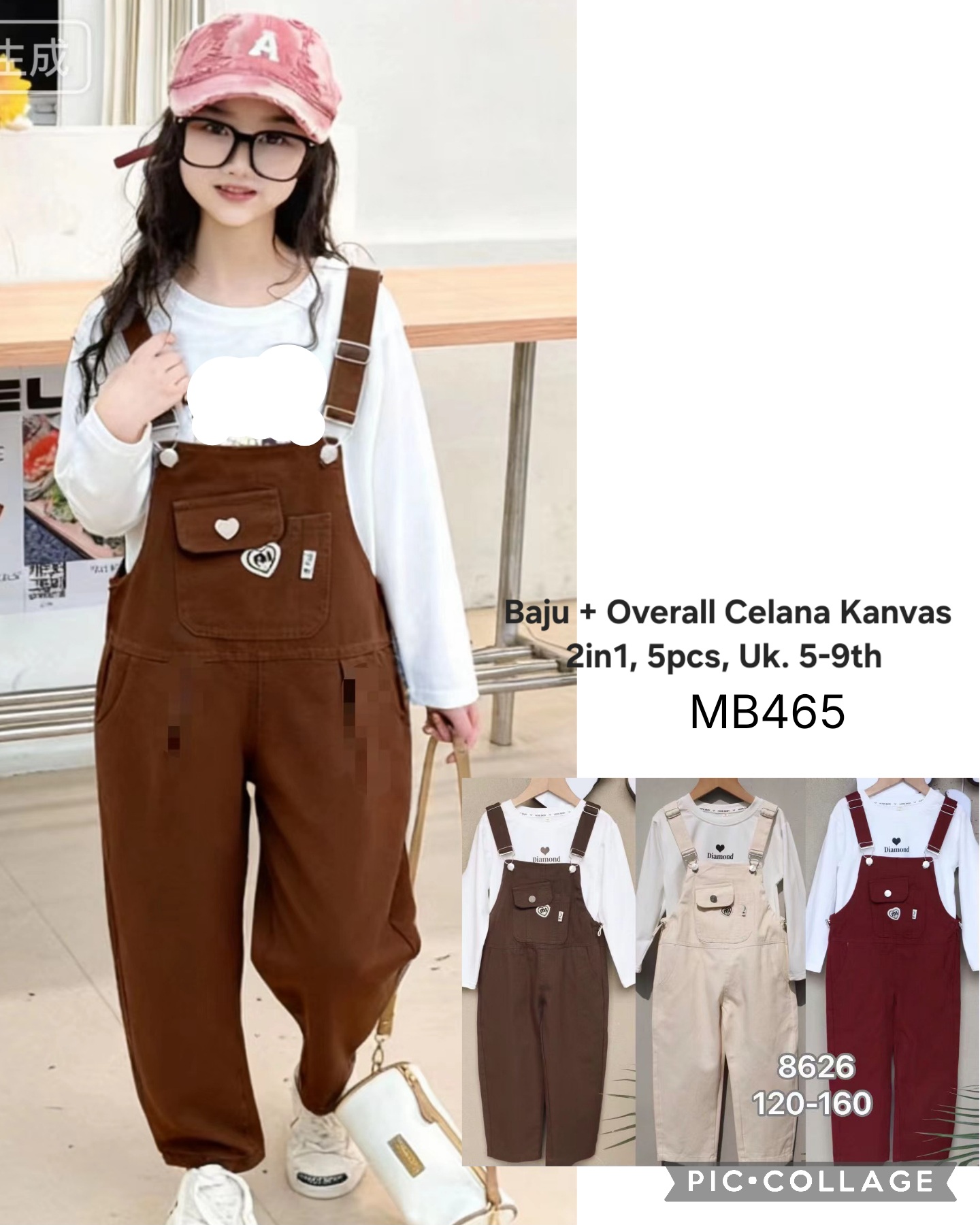 MB465-Baju Overall Celana Kanvas (2in1)-Seri 5
