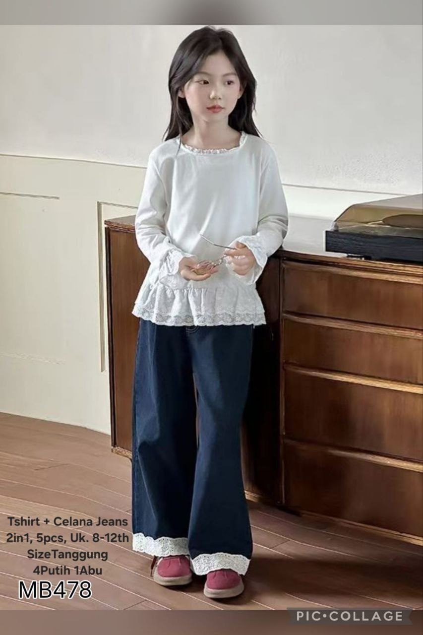 MB478-Baju Celana Jeans (2in1)-Seri 5