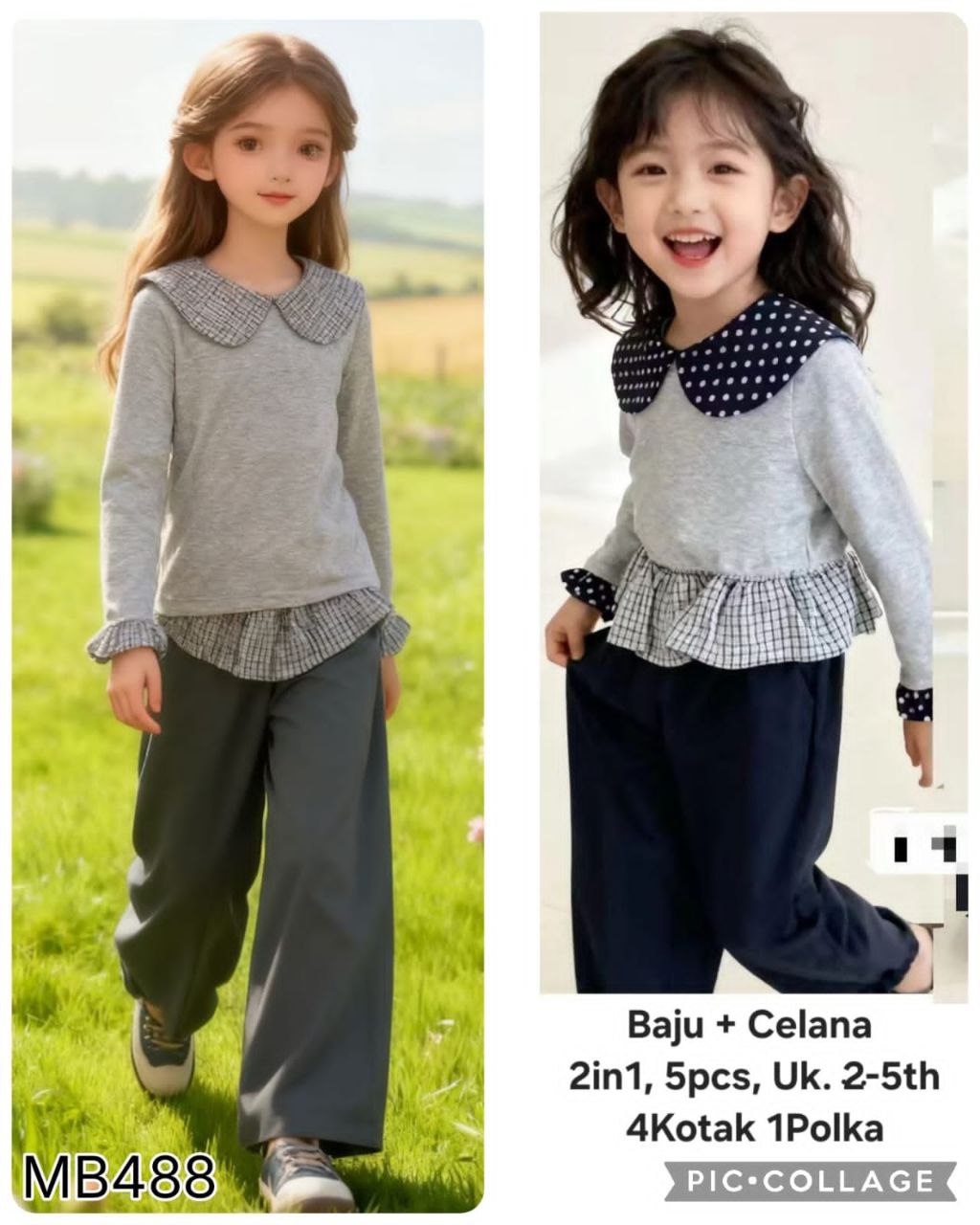 MB488-Baju Celana (2in1)-Seri 5