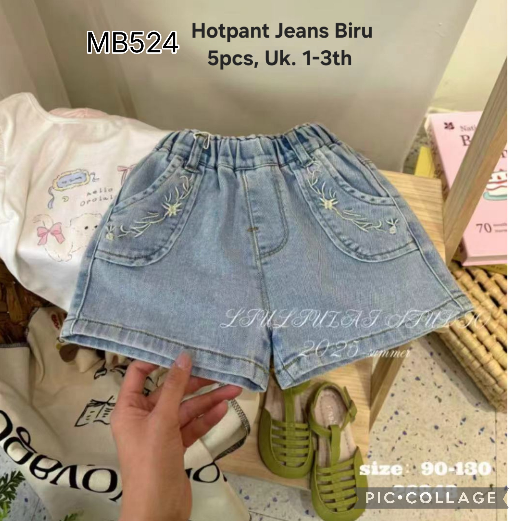 MB524-Hotpant Jeans Biru-Seri 5