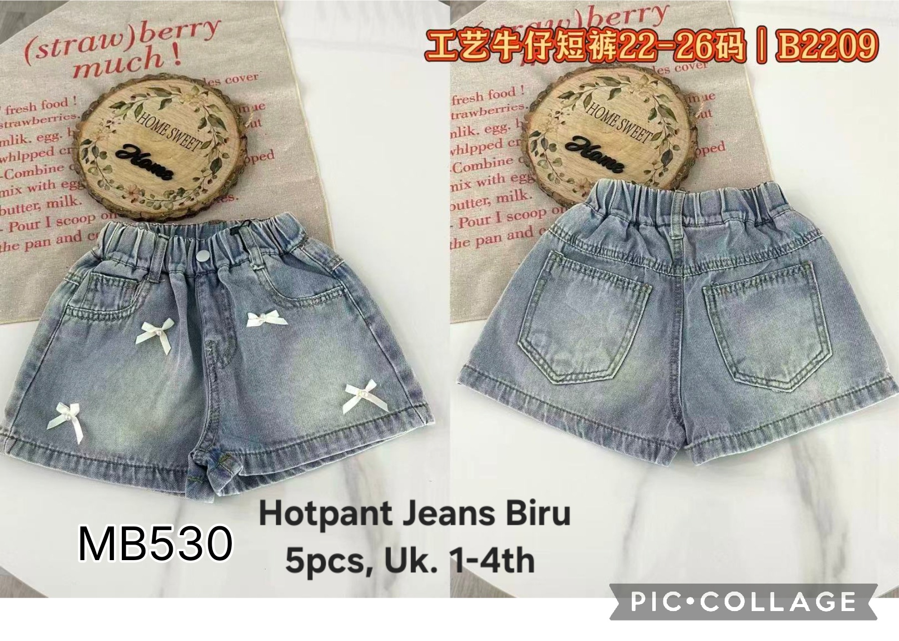 MB530-Hotpant Jeans Biru-Seri 5