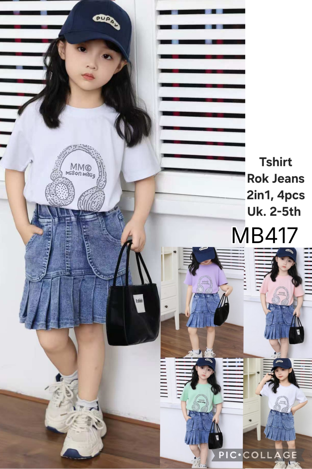 MB417-Baju Rok Jeans (2in1)-Seri 4