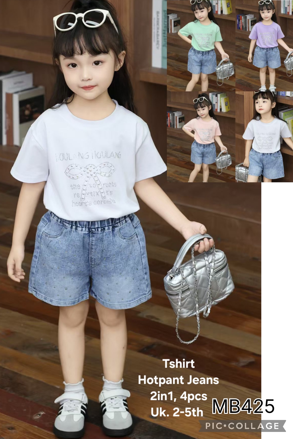 MB425-Baju Hotpant Jeans (2in1)-Seri 4