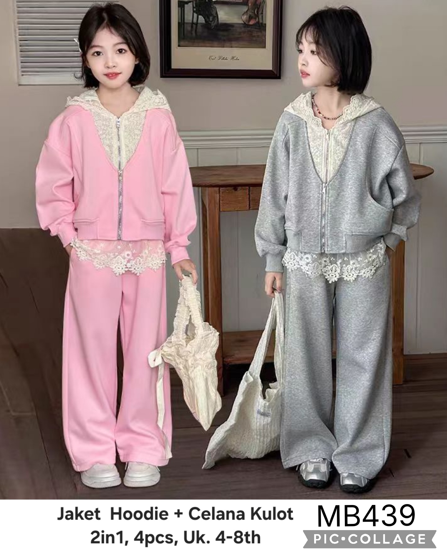 MB439-Jaket Hoodie Celana Kulot (2in1)-Seri 4